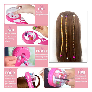 اسباب بازی لوازم آرایشی دستگاه بافت مو کوچک با نخ رنگی BRAIDED HAIR MACHINE _اکسسوری